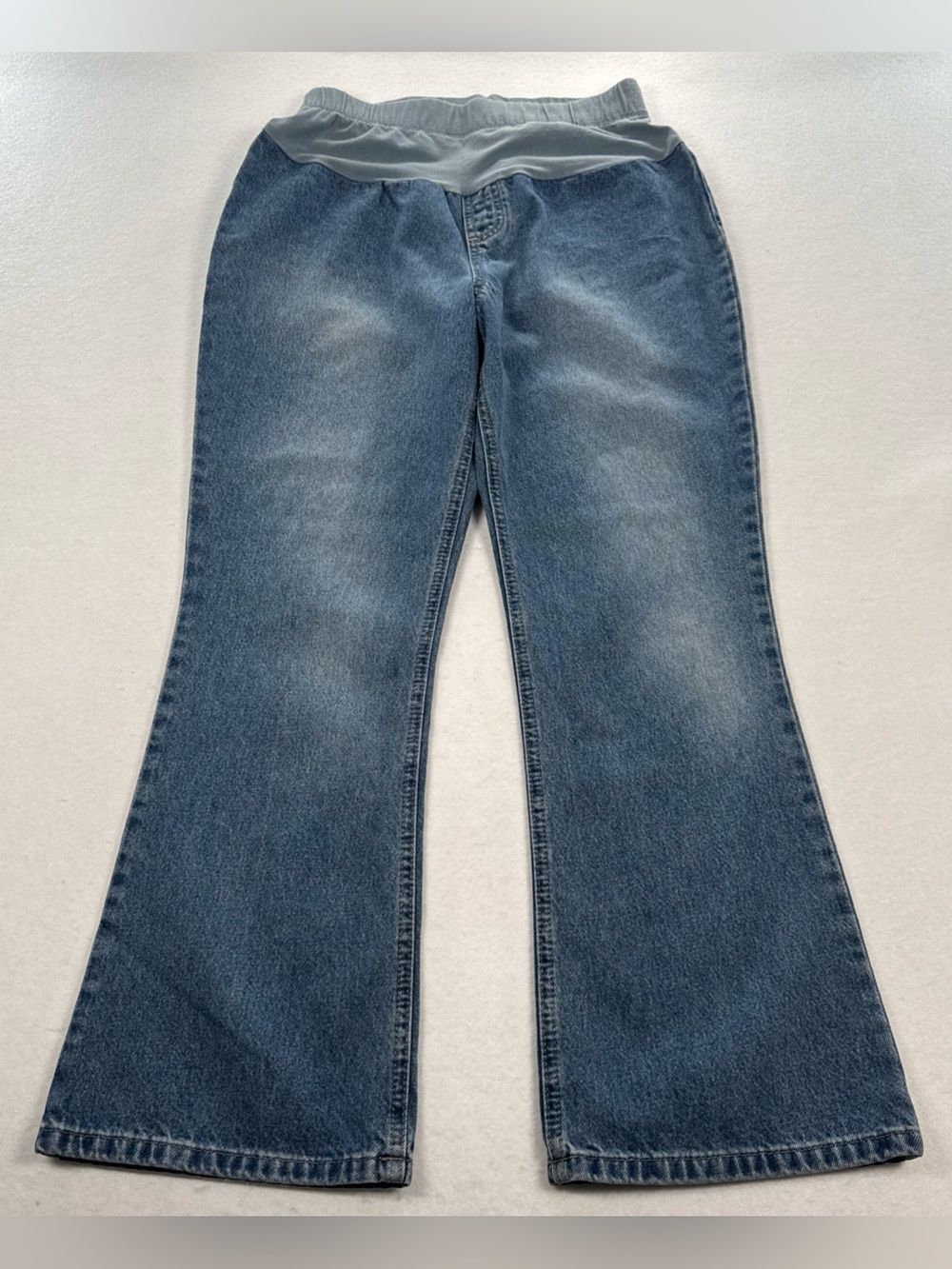 Motherhood Maternity Bootcut Jeans Size Medium Under Belly Med Blue Denim Y2K